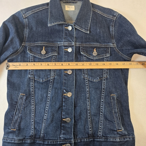 Gap 1969 Women's Icon Denim Jean Jacket Dark Wash, 99% Cotton, Small - Picture 5 of 10